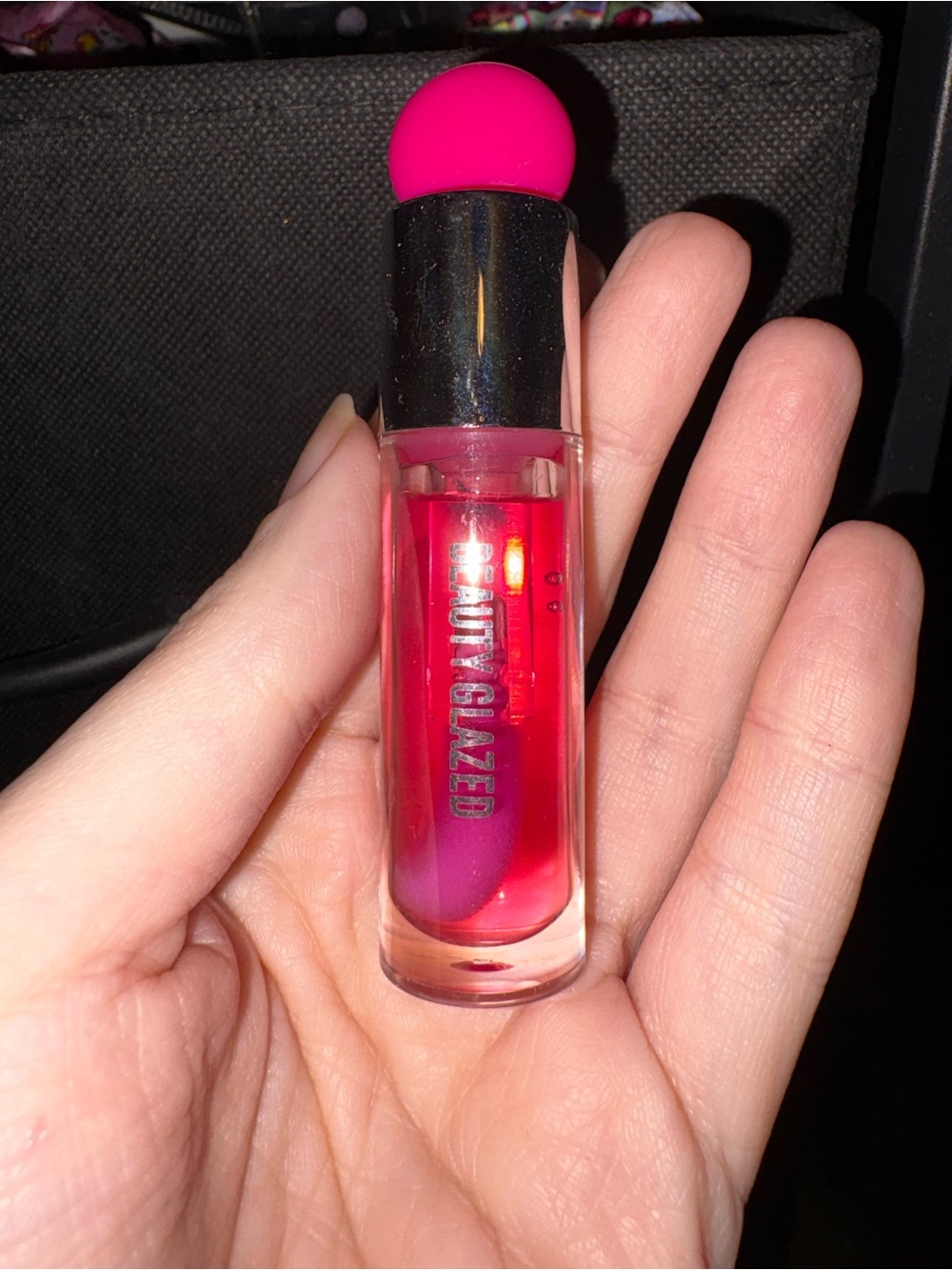Beauty Glazed Pink Lip Gloss in Berry  - Hydrating Shine